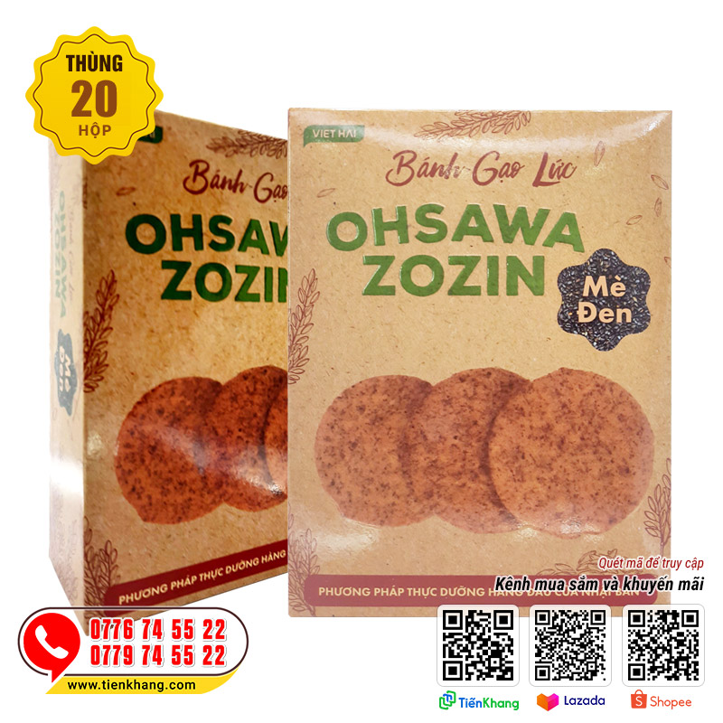 Hình ảnh bánh gạo lứt Ohsawa Zozin vị mè đen