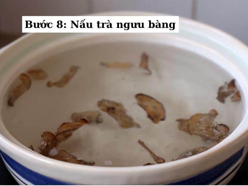 Nấu trà ngưu bàng