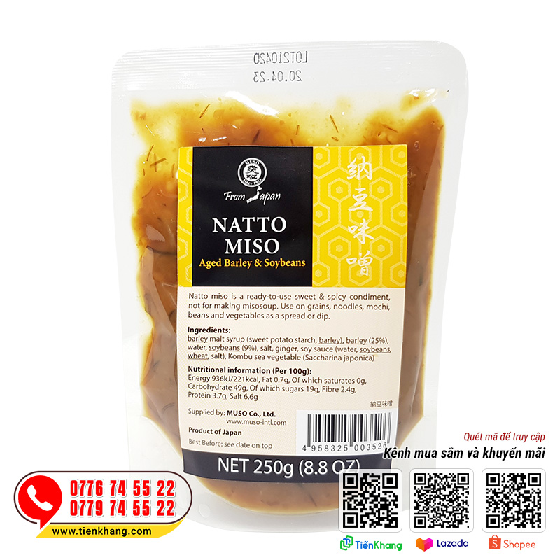 Natto Miso có lượng đạm dồi dào