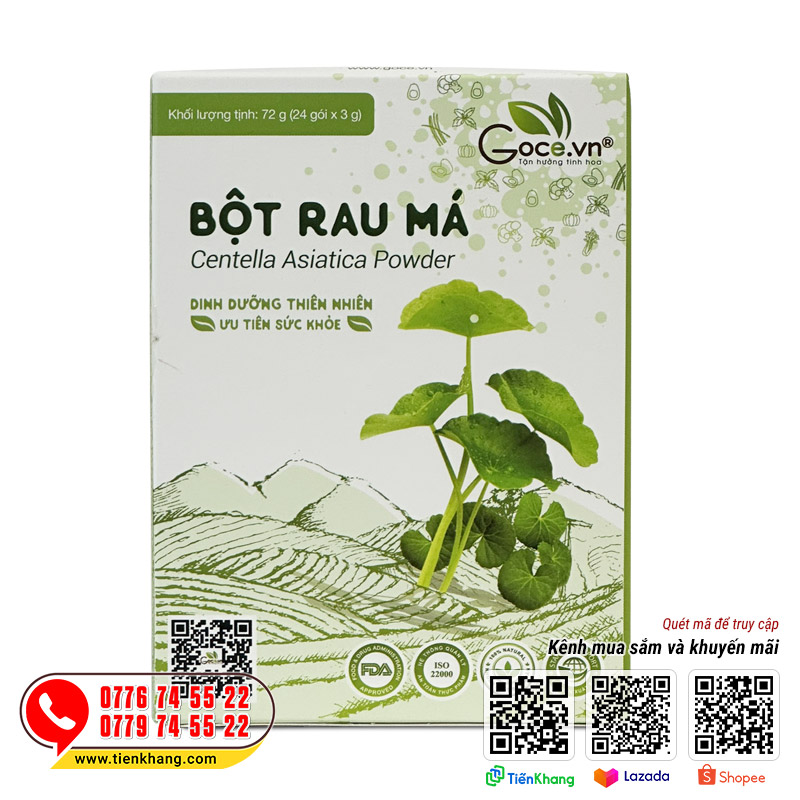 Bột rau má nguyên chất