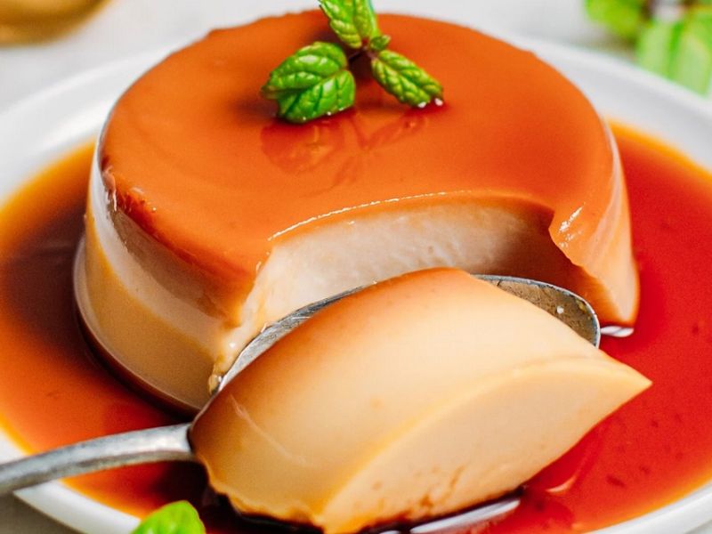 Bánh flan sữa dê