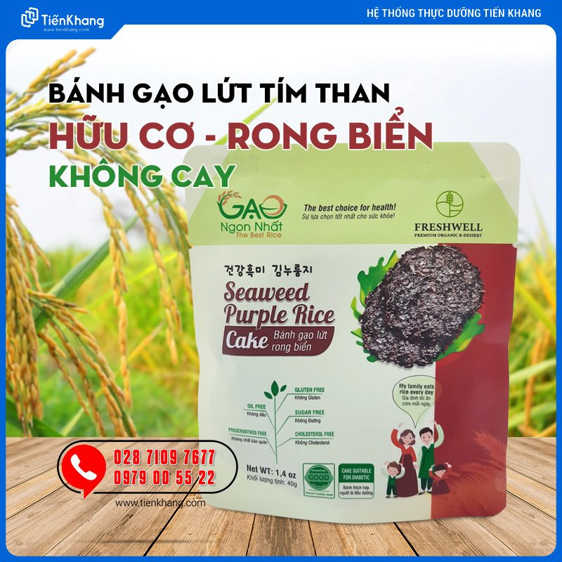 Bánh gạo lứt tím than