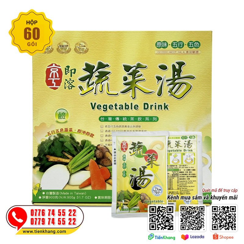 Canh dưỡng sinh hòa tan hộp 60 gói