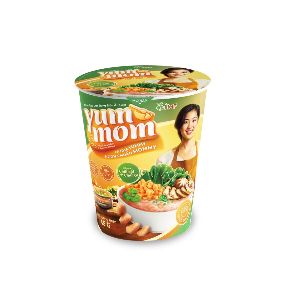 Cháo gạo lứt rong biển ăn liền YomMom