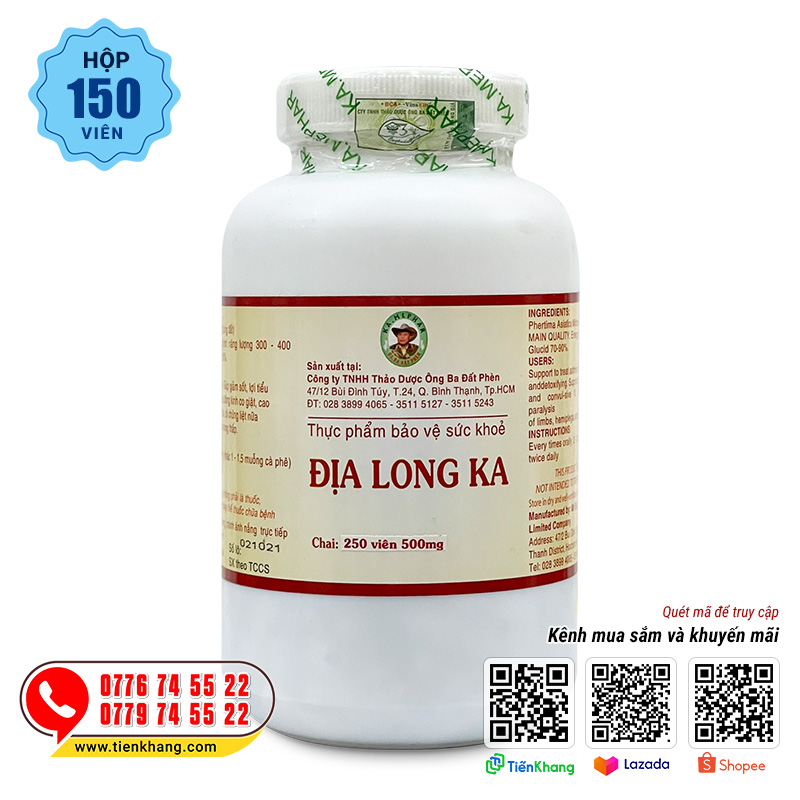 Địa Long Ka 150 viên