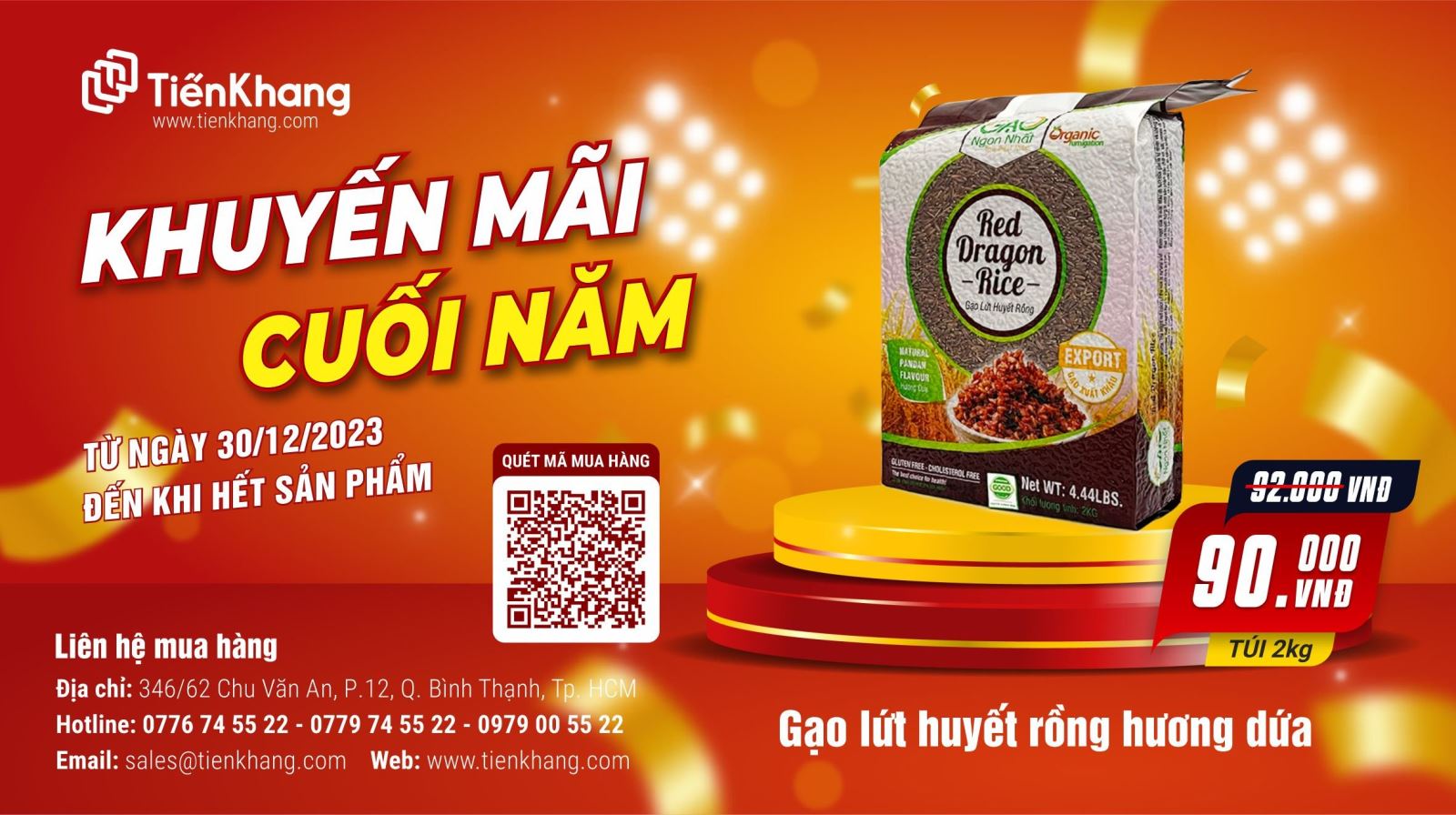 Khuyến mãi gạo lứt huyết rồng hương dứa