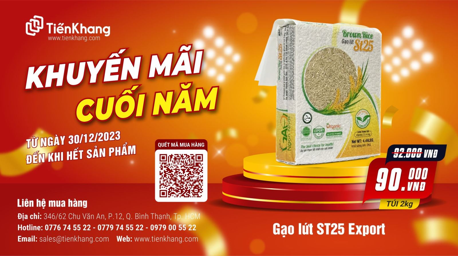 Khuyến mãi gạo lứt ST25 Export