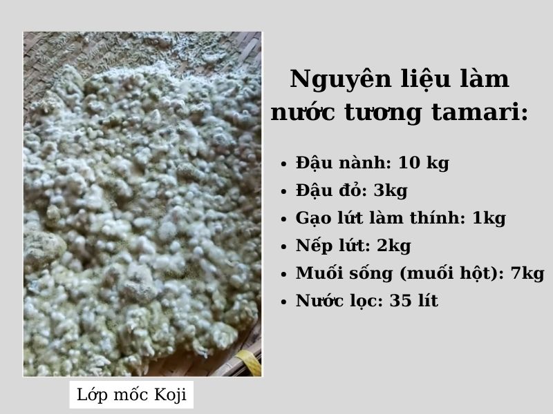 Nguyên liệu làm nước tương tamari tại nhà