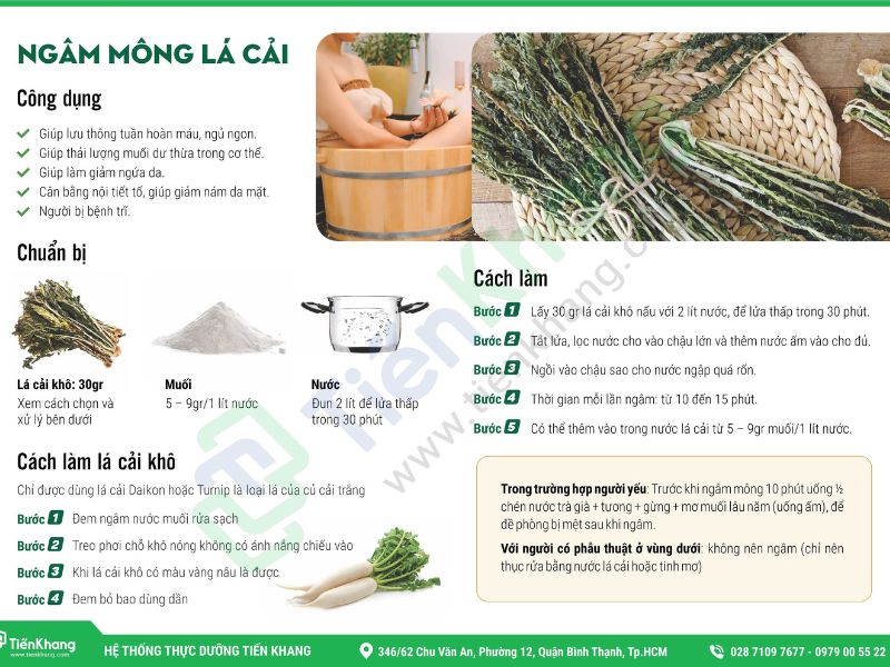 Hướng dẫn cách ngâm mông lá cải