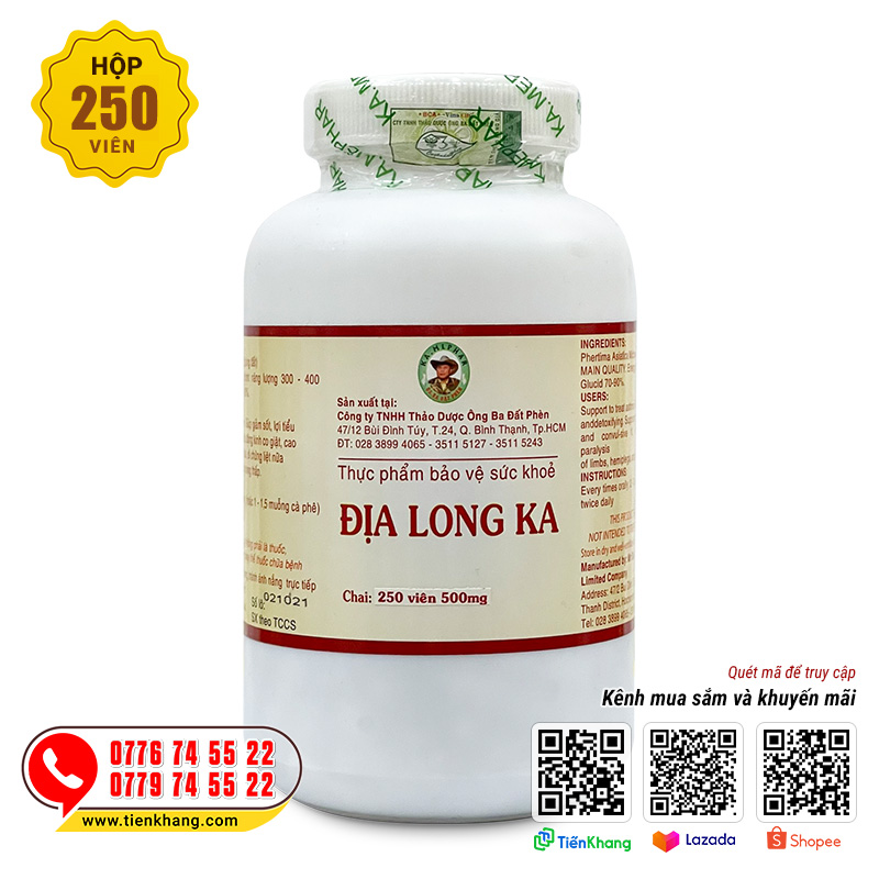 Địa Long Ka 150 viên