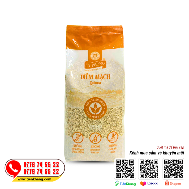Hạt diêm mạch - Quinoa - Bịch 500gram
