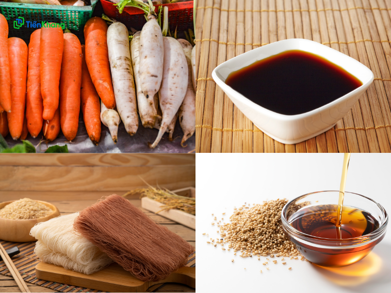 Các nguyên liệu cần thiết để làm bún nước tương