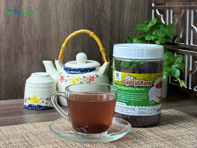  Trà gạo lứt rang củi lửa Lý Phong - Hộp 500 gram
