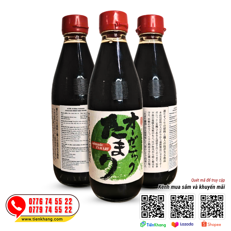 Nước tương Tamari Organic Marumata Nhật Bản 