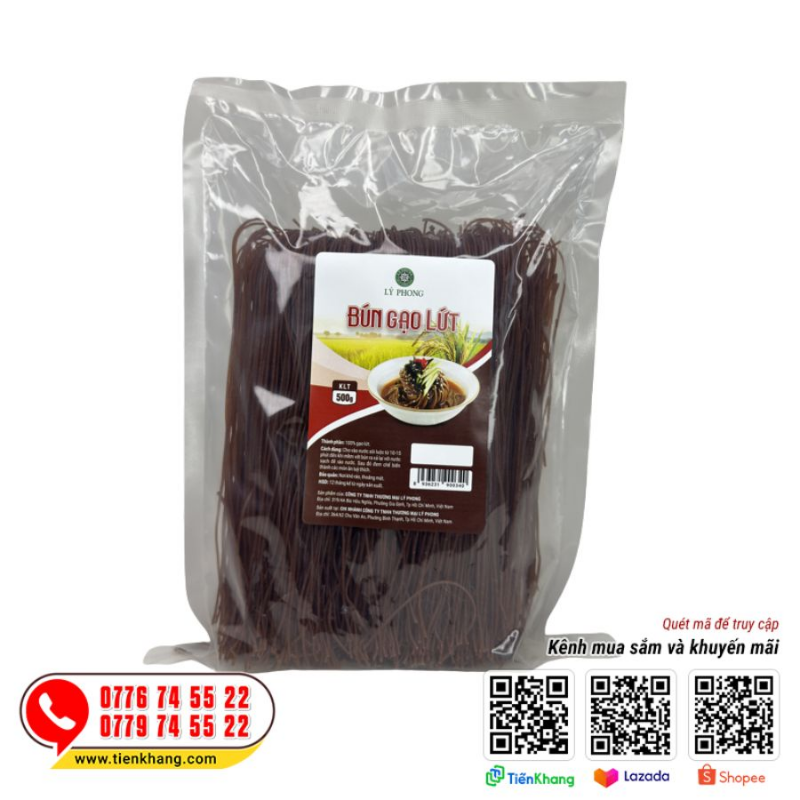 Bún gạo lứt huyết rồng - Bịch 500gram