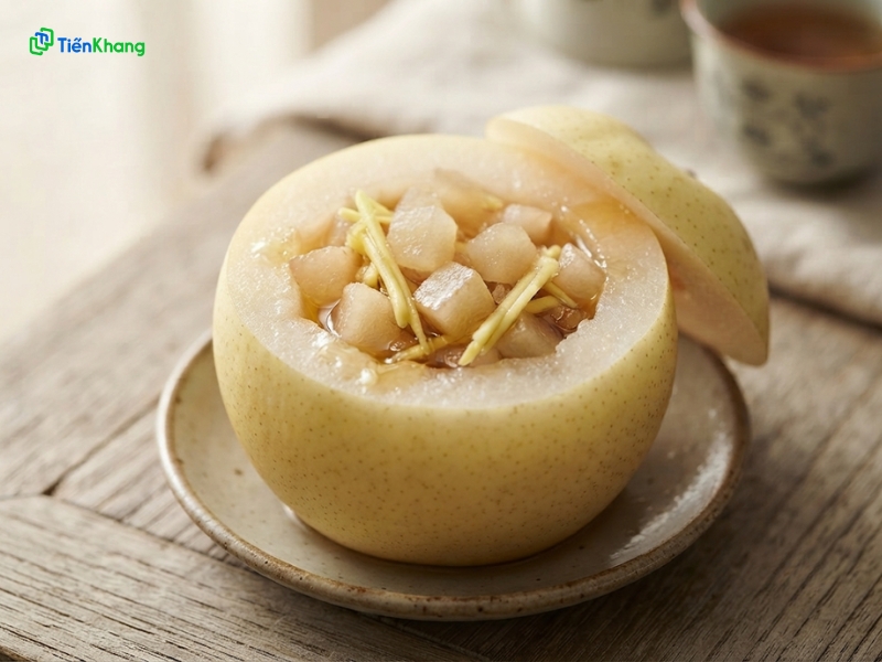 Lê hấp đường phèn mật ong