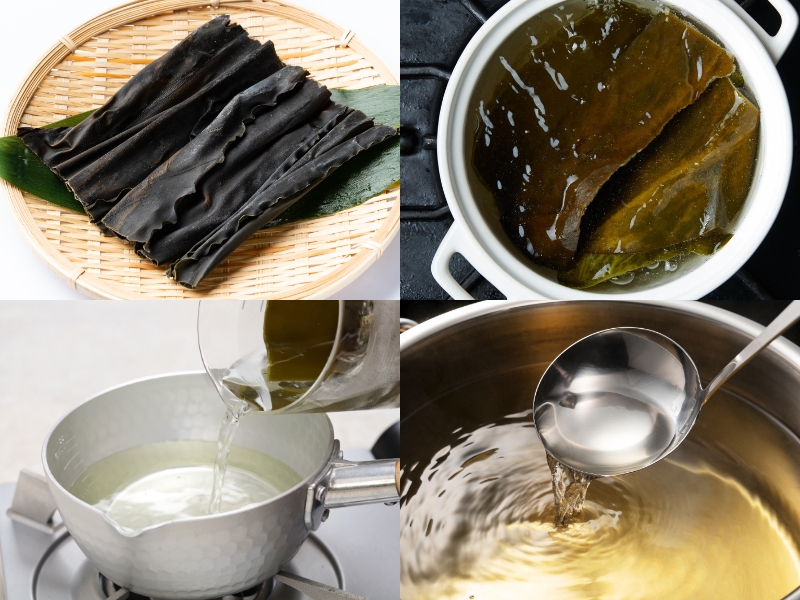 Nước dùng dashi từ rong biển Kombu 