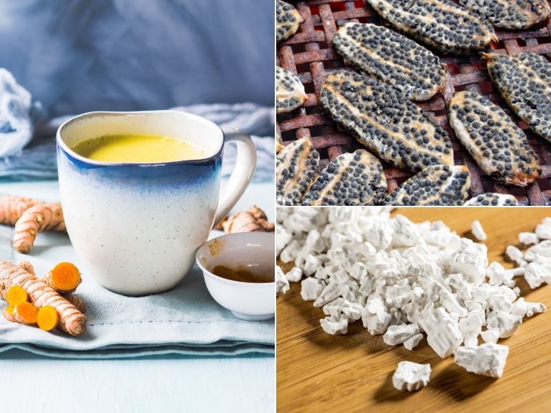 Uống tinh bột nghệ cùng chuối hột 