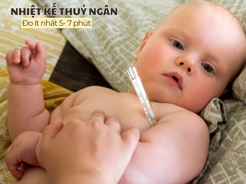 Kẹp nhiệt kế bao lâu thì cho kết quả chính xác: Nhiệt kế thuỷ ngân