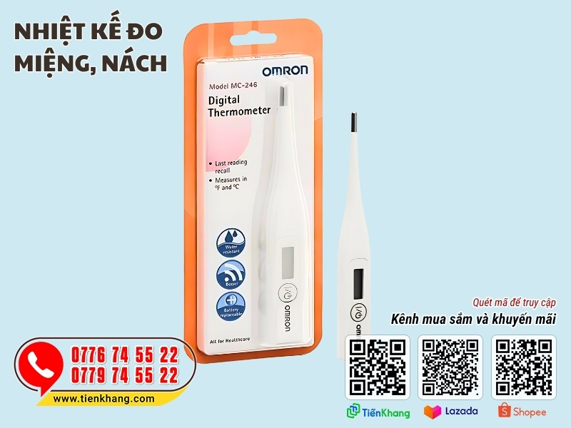 Nhiệt kế điện tử đo miệng, nách