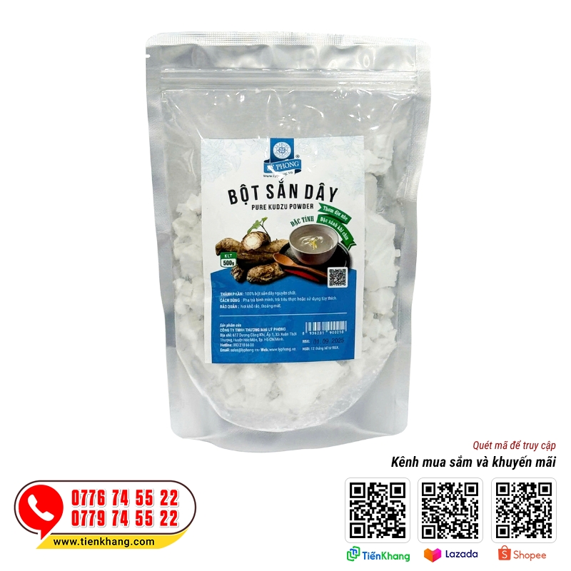 Bột sắn dây giúp trung hoà axit dư thừa