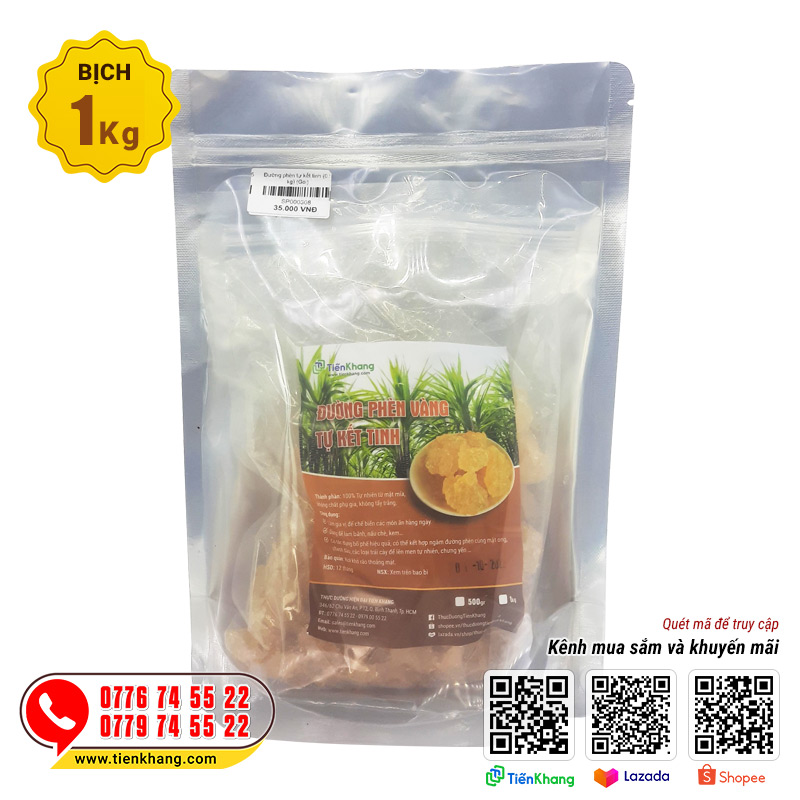 Đường phèn vàng tự nhiên tốt cho sức khỏe