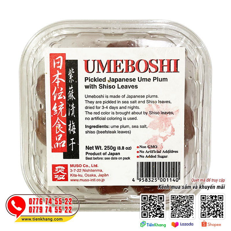Mơ muối lâu năm Nhật Bản Umeboshi