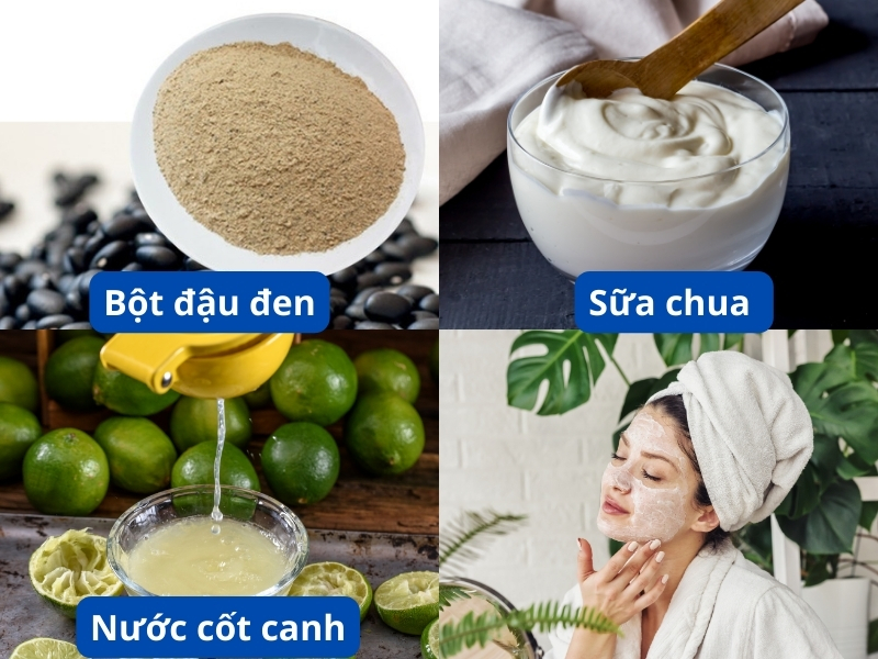 Mặt nạ bột đậu đen và sữa chua 