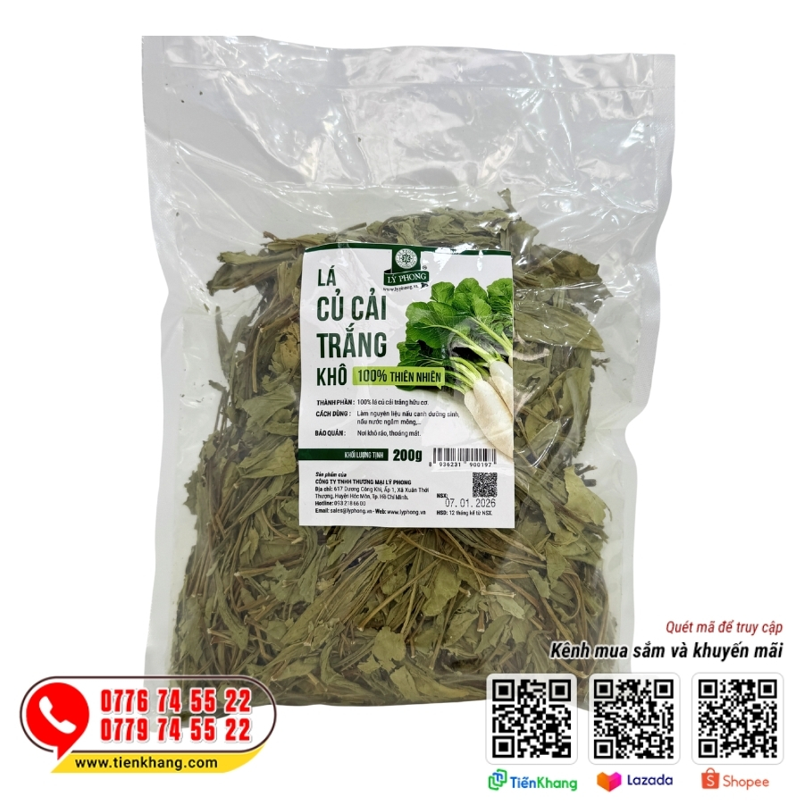Lá củ cải khô Lý Phong
