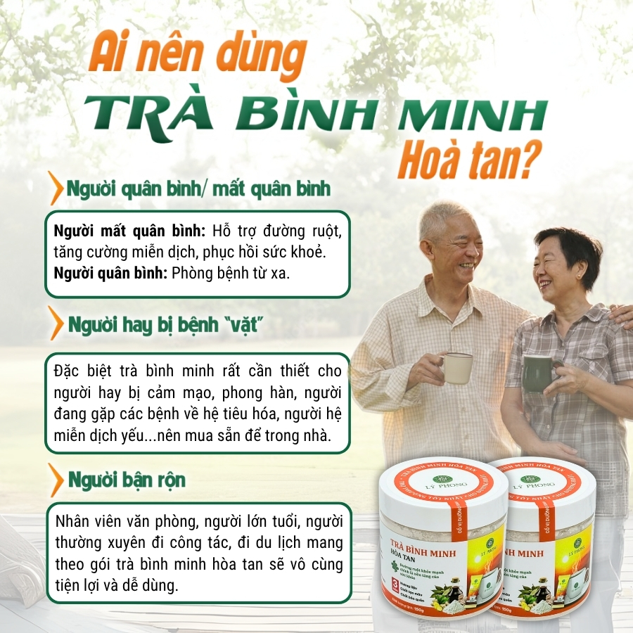 Ai nên dùng trà bình minh hòa tan?