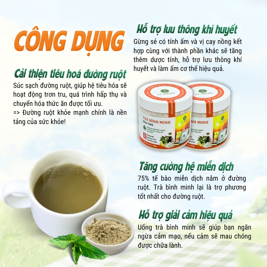 Công dụng của trà bình minh hòa tan