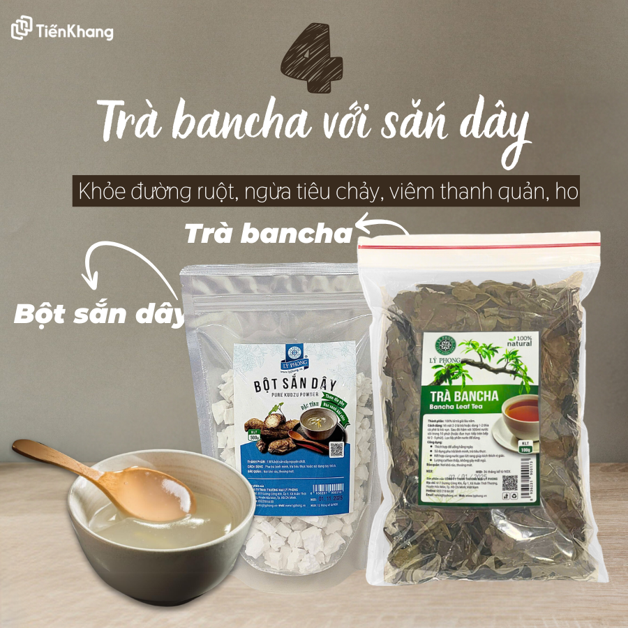 Trà bancha kết hợp với sắn dây giúp khỏe đường ruột