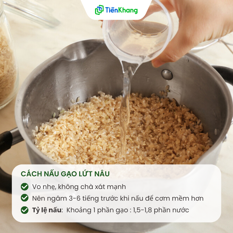 Cách nấu cơm gạo lứt nâu Yên Đồng mềm và dẻo thơm