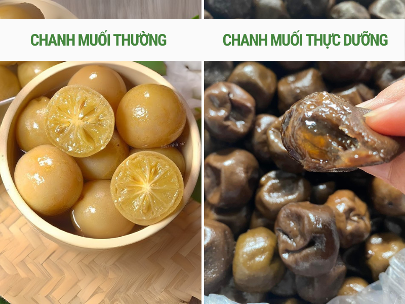 Chanh muối thực dưỡng khác gì với chanh muối thường? 