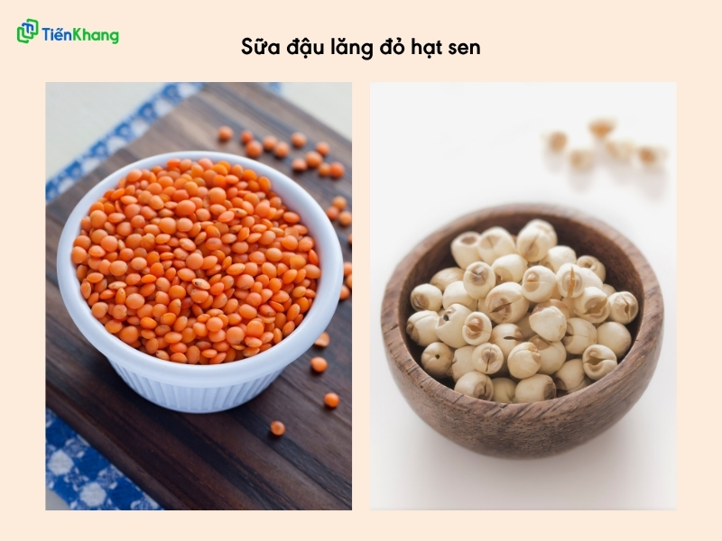 Sữa đậu lăng đỏ hạt sen