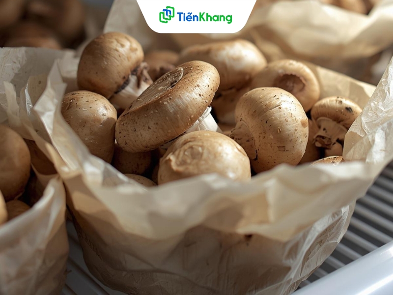 Nấm nên bảo quản trong túi giấy thay vì túi bóng