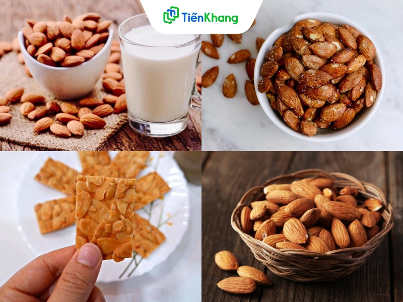 Hạnh nhân chứa nguồn canxi cao gấp 2 lần sữa bò