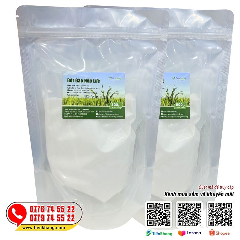 Bột gạo nếp lức trắng - Bịch 500g