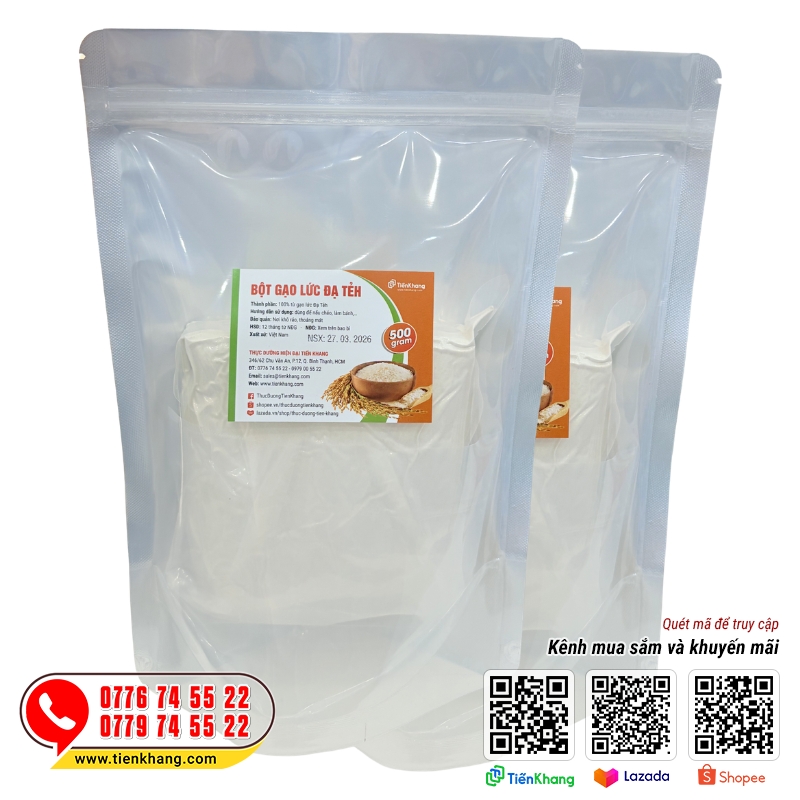 Bột gạo lứt Đạ Terh - Bịch 500g