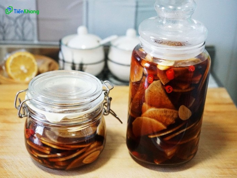 Củ cải ngâm nước tương Tamari không cần pha thêm đường và không dùng giấm, rất tốt cho sức khoẻ