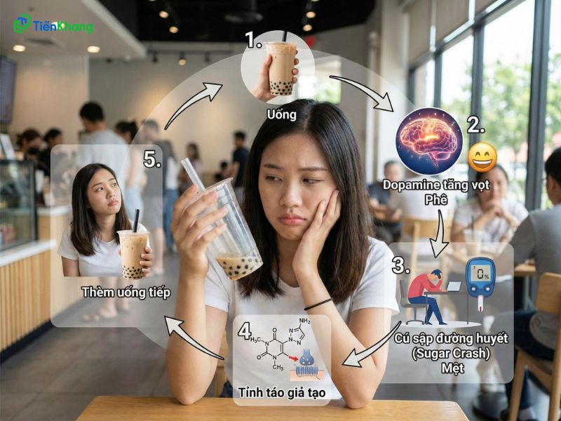 Vòng lặp luẩn quẩn của việc nghiện trà sữa