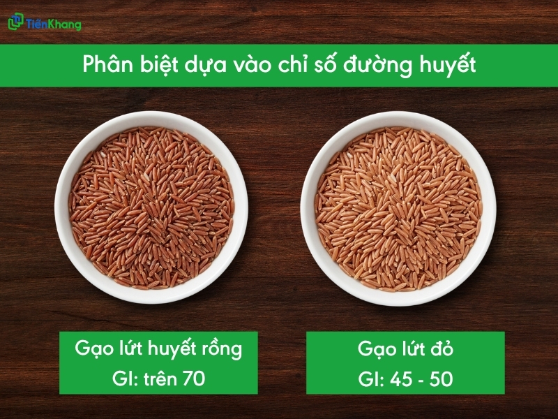 Sự khác biệt về chỉ số đường huyết (GI) của gạo đỏ và gạo huyết rồng