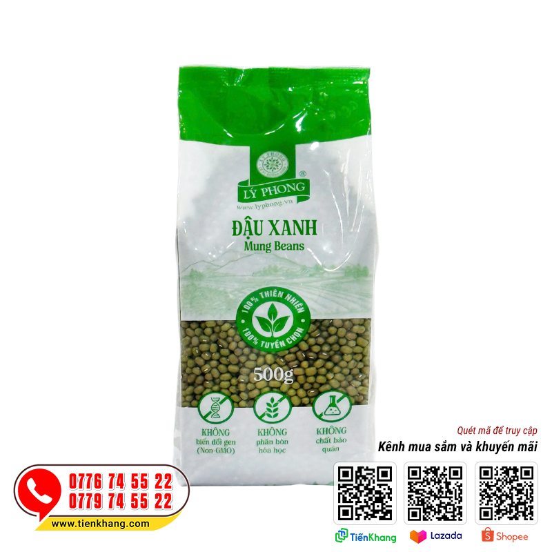  Đậu xanh tuyển chọn Lý Phong - Gói 500 gram