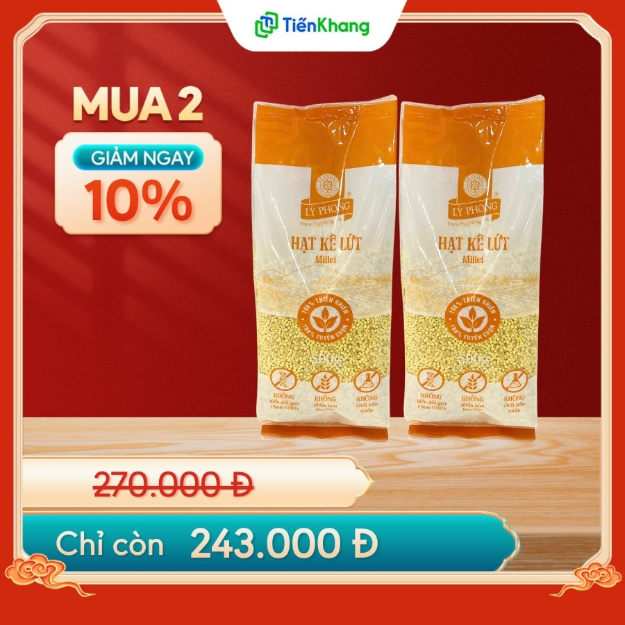 Hạt kê lứt đang có ưu đãi mua 2 giàm 10%
