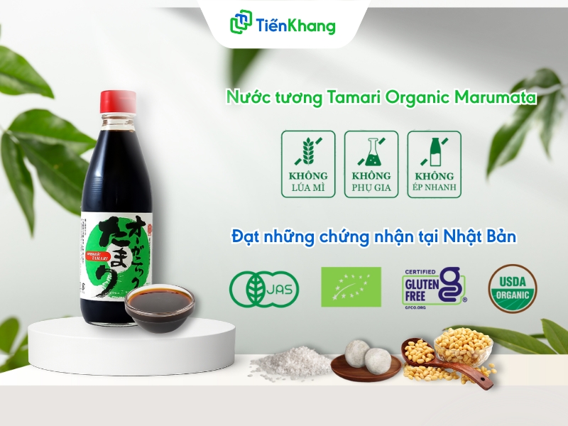 Nước tương Tamari organic Marumata - Nhập khẩu từ Nhật Bản