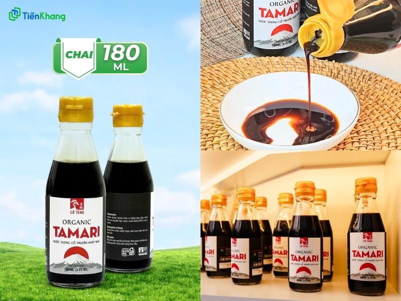 Nước tương Tamari organic Cổ Tùng được sản xuất theo công nghệ Nhật Bản