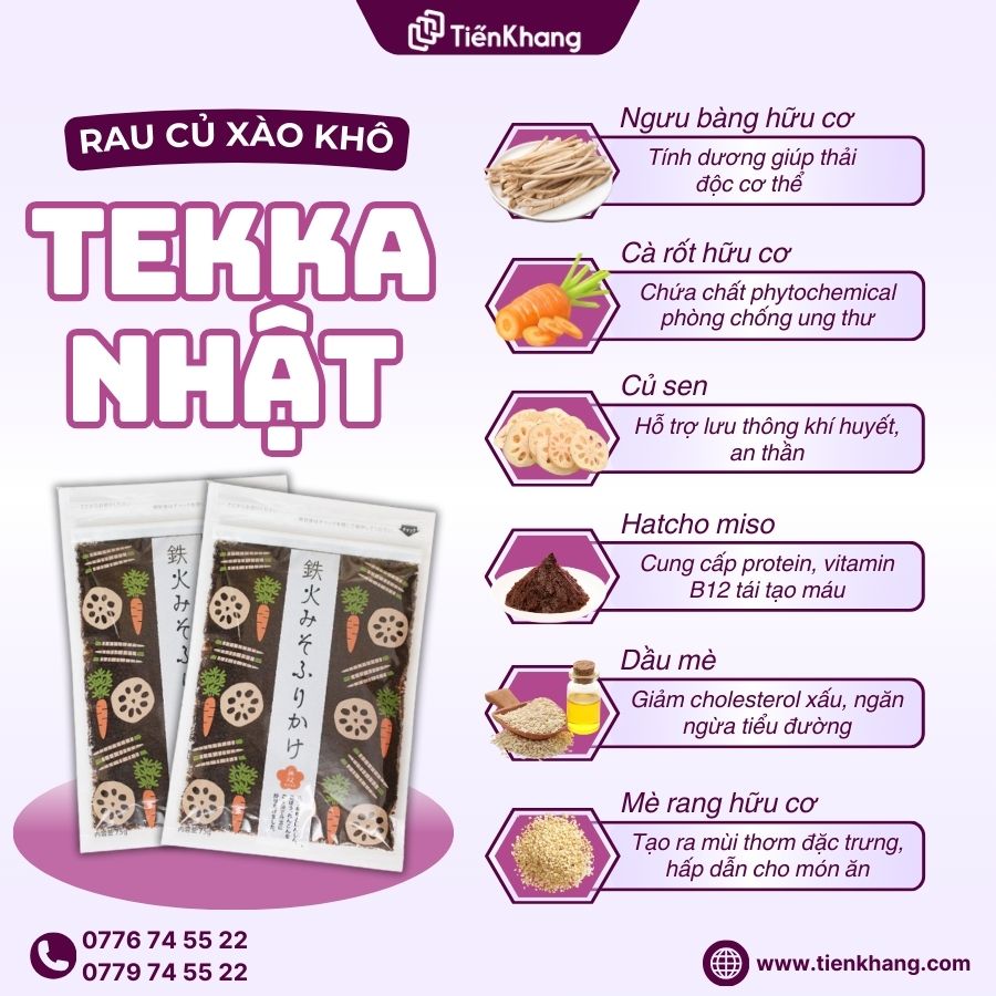 Những thành phần hữu cơ có trong Tekka Nhật Bản