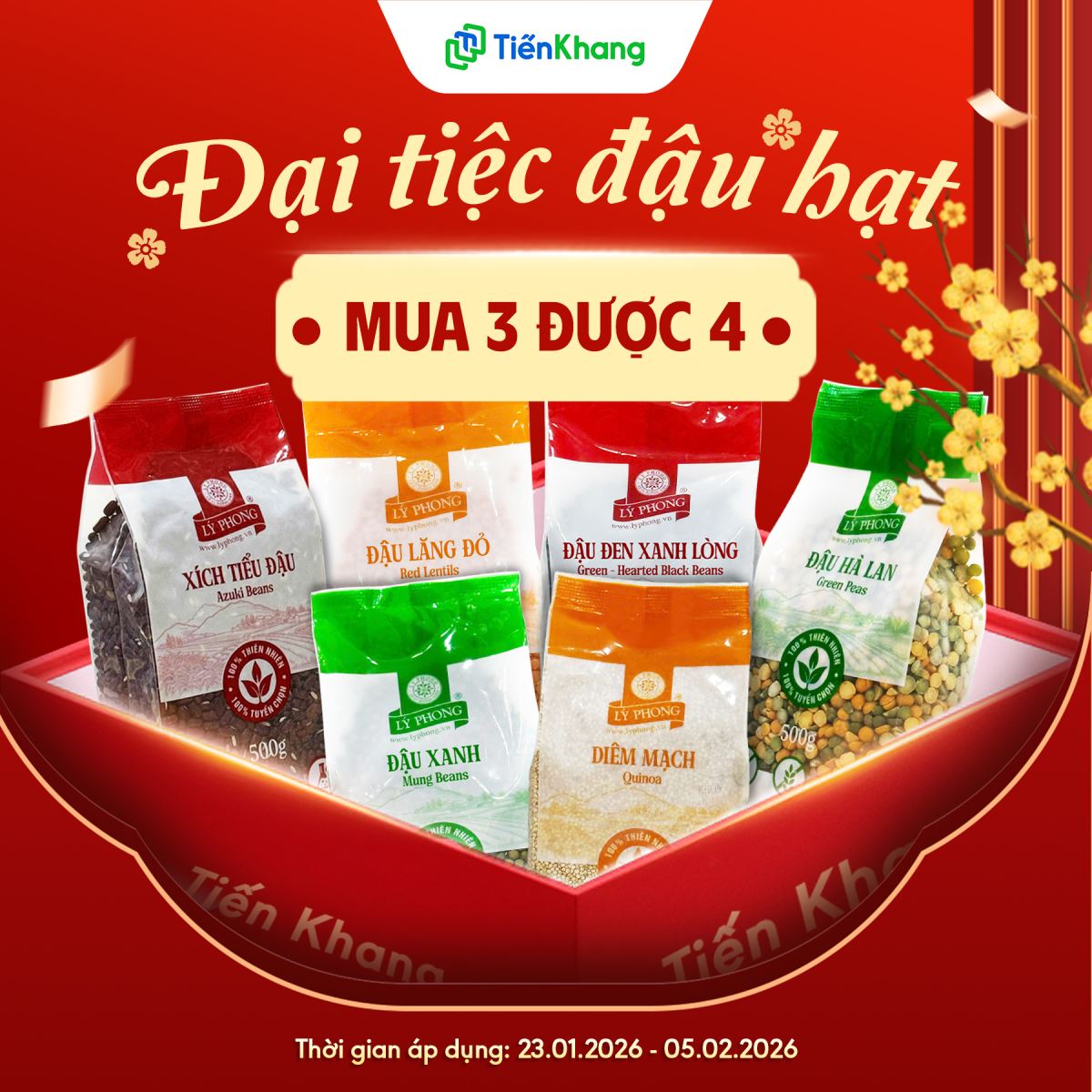 Chương trình khuyến mãi 3: Đại tiệc đậu hạt - Mua 3 được 4