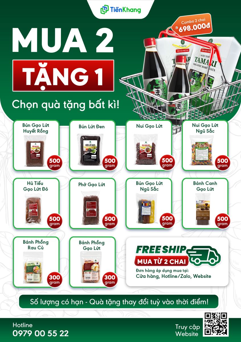 Phần quà dành cho đơn hàng mua từ 2 chai nước tương Tamari organic Marumata