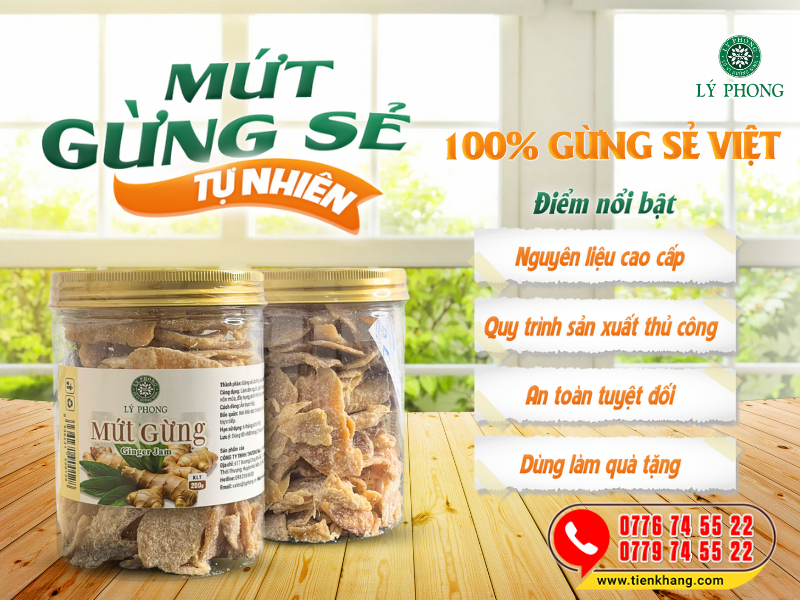 Mứt gừng sẻ 